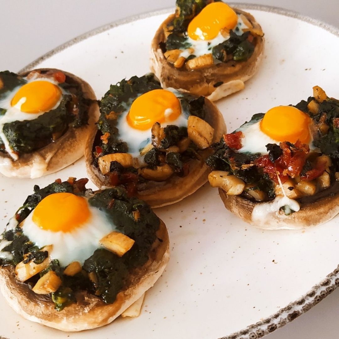 Champiñones 🍄 rellenos 🥬🍖 Paso 3 Champiñones 🍄 rellenos 🥬🍖 Paso 3