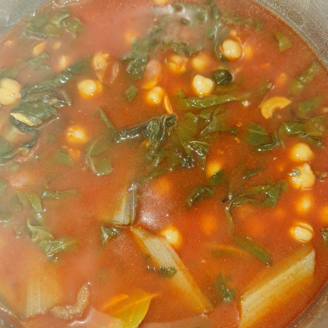 Garbanzos con acelga. Paso 2 Garbanzos con acelga. Paso 2