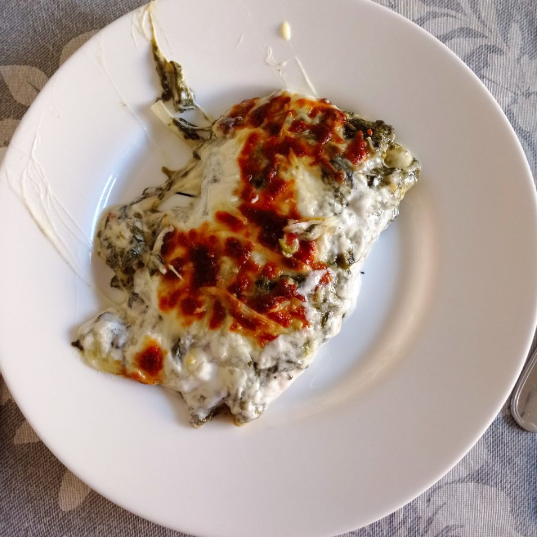 Espárragos gratinados con espinacas Espárragos gratinados con espinacas