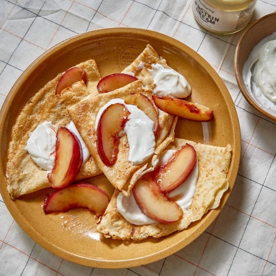 Tortitas de melocotón 🍑 y chocolate 🍫