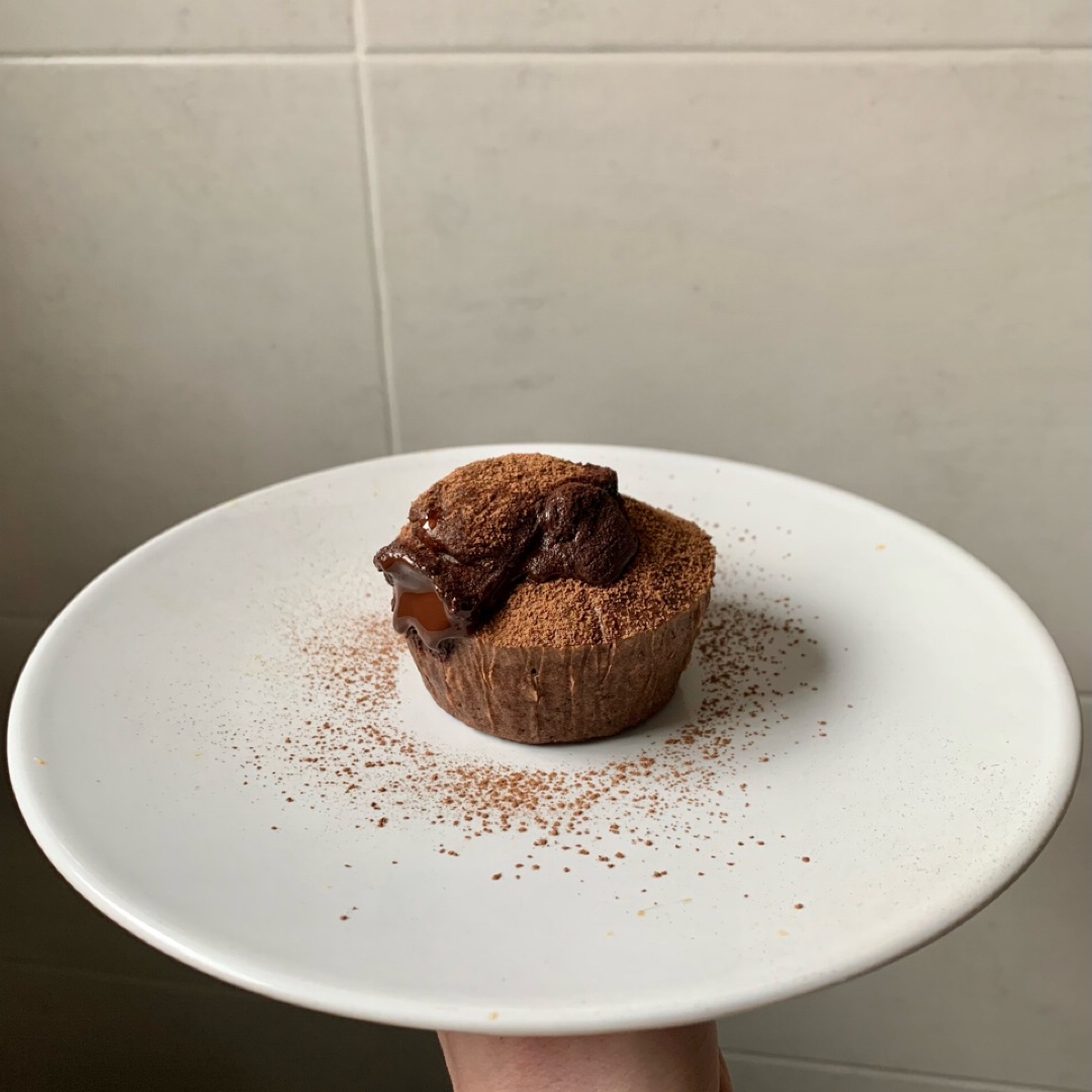 Volcán de chocolate en Airfryer Volcán de chocolate en Airfryer