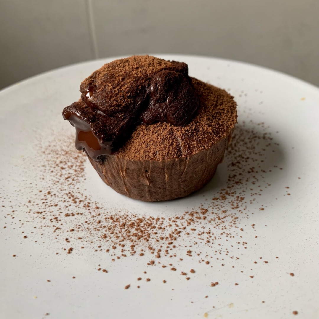Volcán de chocolate en Airfryer Paso 3 Volcán de chocolate en Airfryer Paso 3