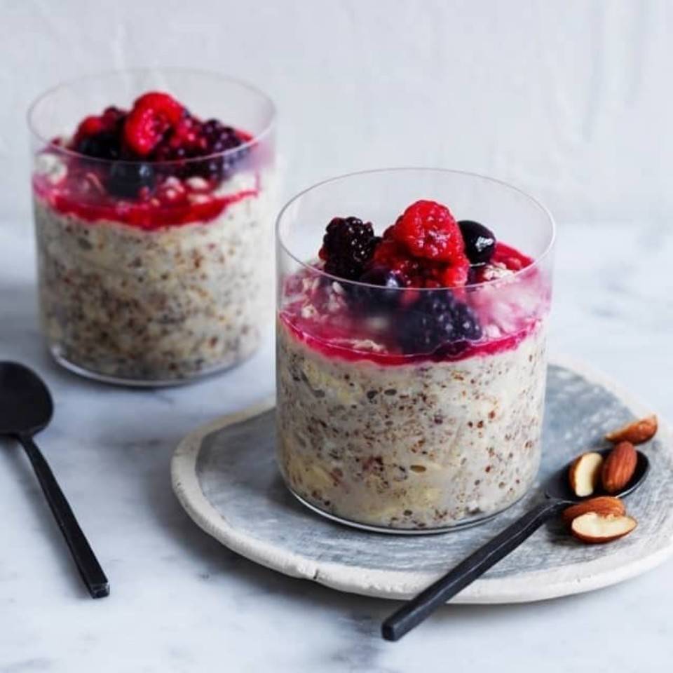 Over night con frutos rojos 