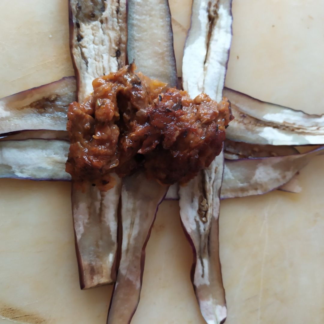 Realfood de berenjena japonesa con salsa de bechamel con roquefort🍆🧀🍄 Paso 2 Realfood de berenjena japonesa con salsa de bechamel con roquefort🍆🧀🍄 Paso 2