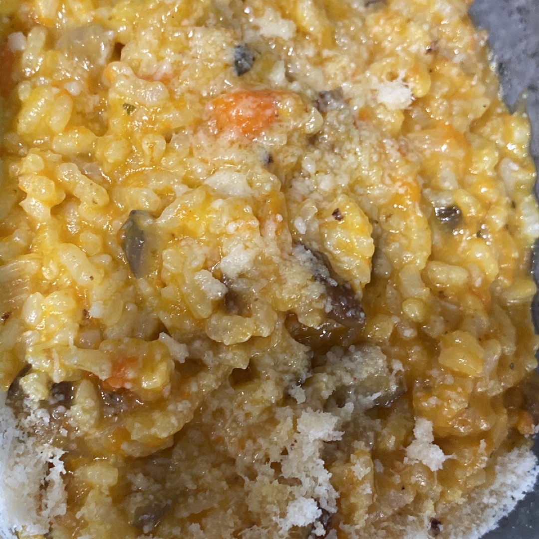 Risotto de setas y calabaza 