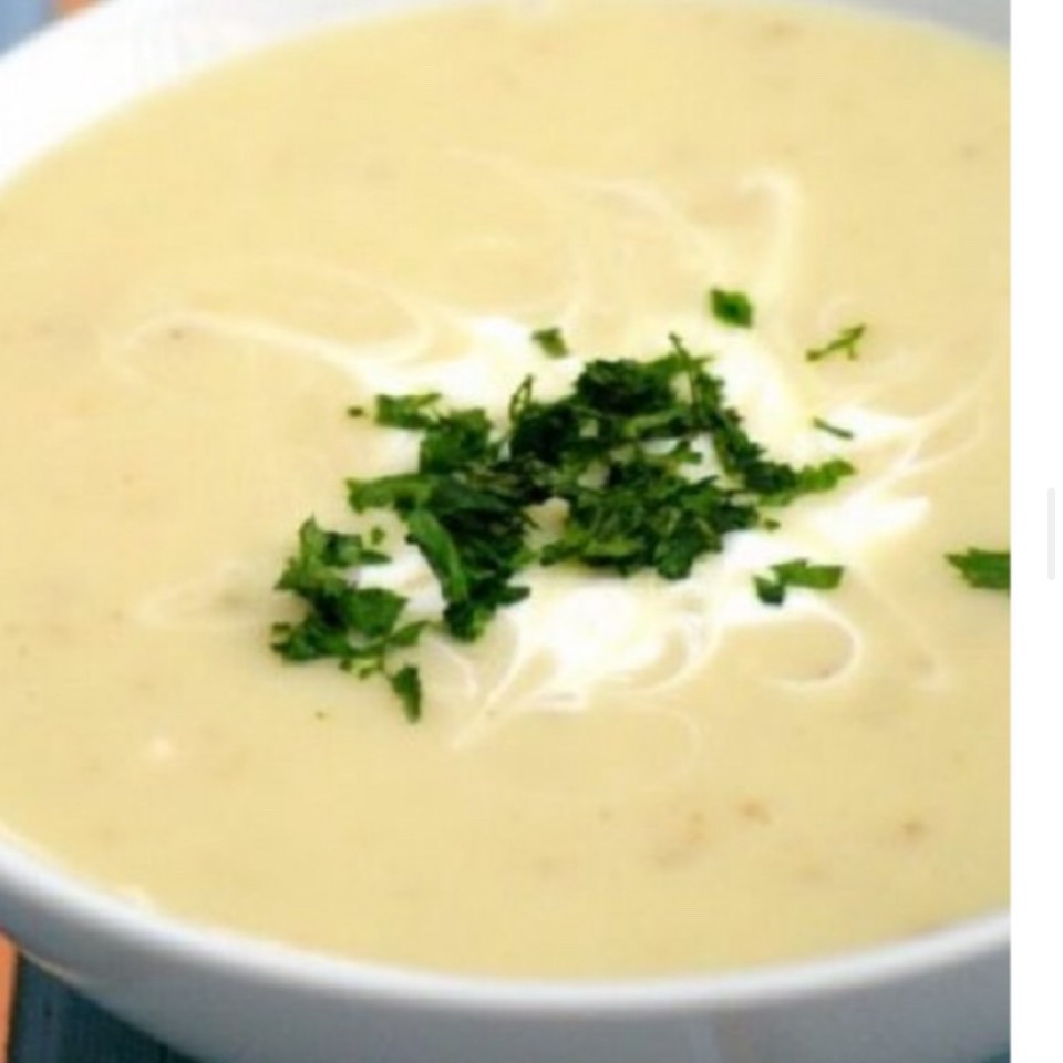 Crema de coliflor y champiñones salteados