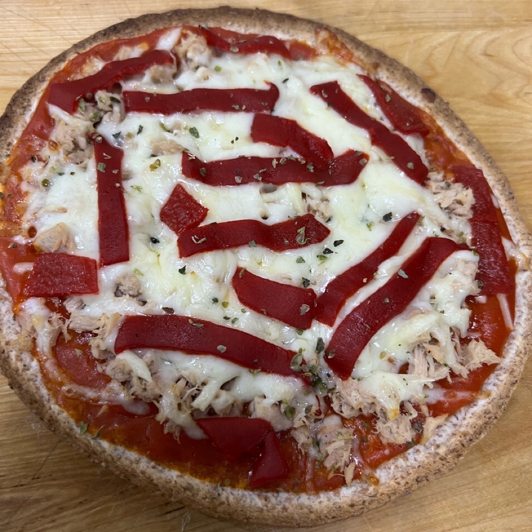 Fajipizza atún y pimientos de piquillo