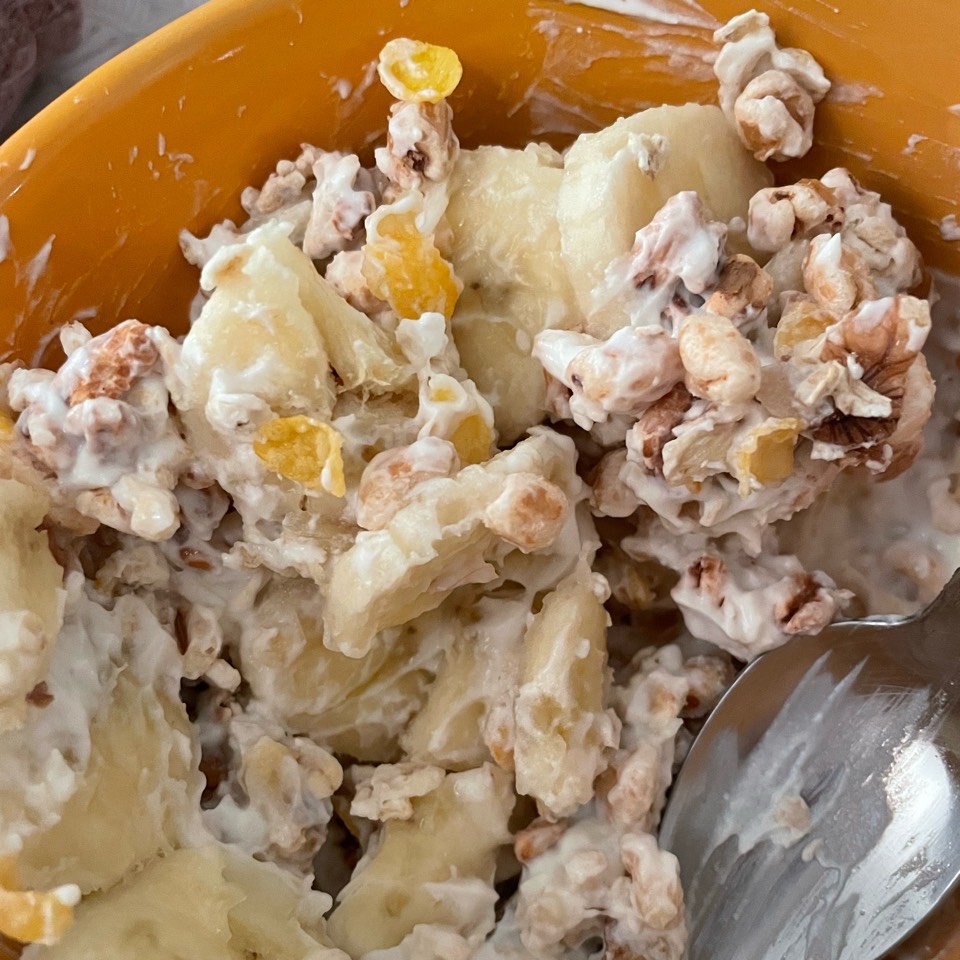 Yogur queso y plátano 