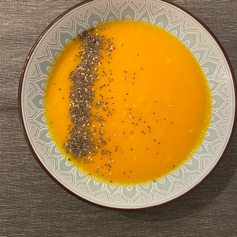 Puré de calabaza con semillas de chia Puré de calabaza con semillas de chia
