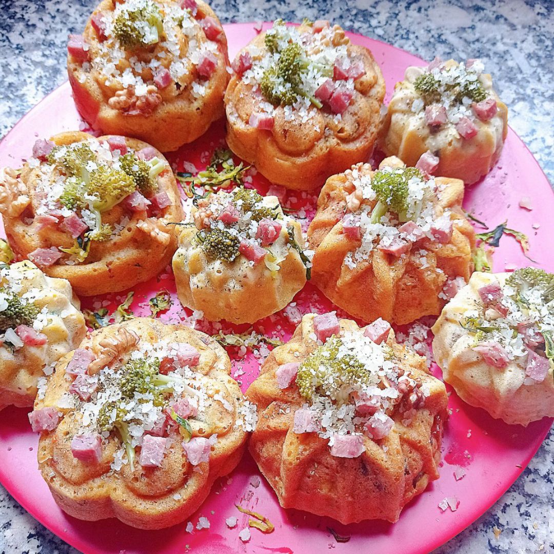 Muffins salados de calabacín 🥒🥦🧀 con sabor a jamón 😋😋Step 1
