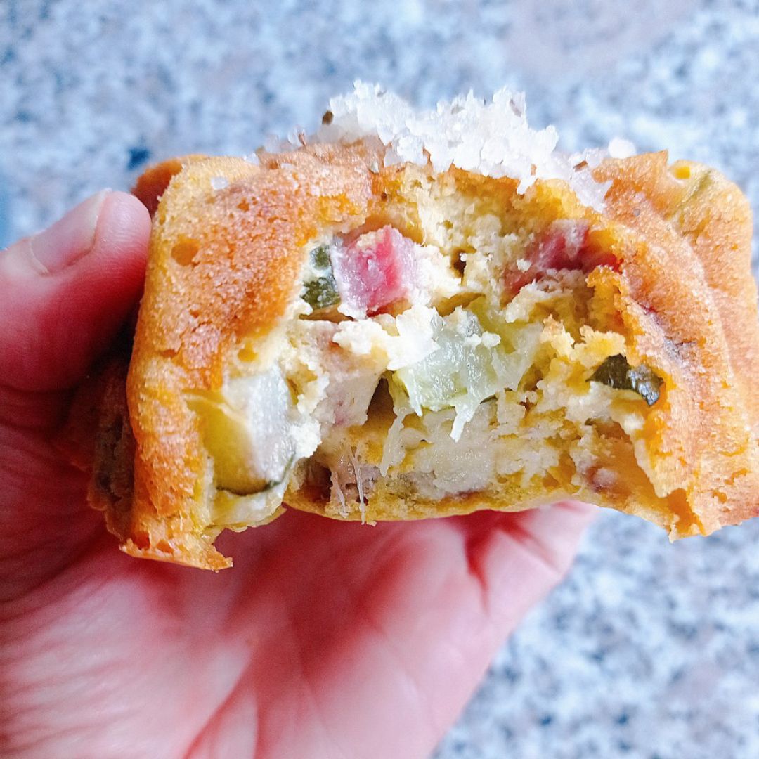 Muffins salados de calabacín 🥒🥦🧀 con sabor a jamón 😋😋Step 3