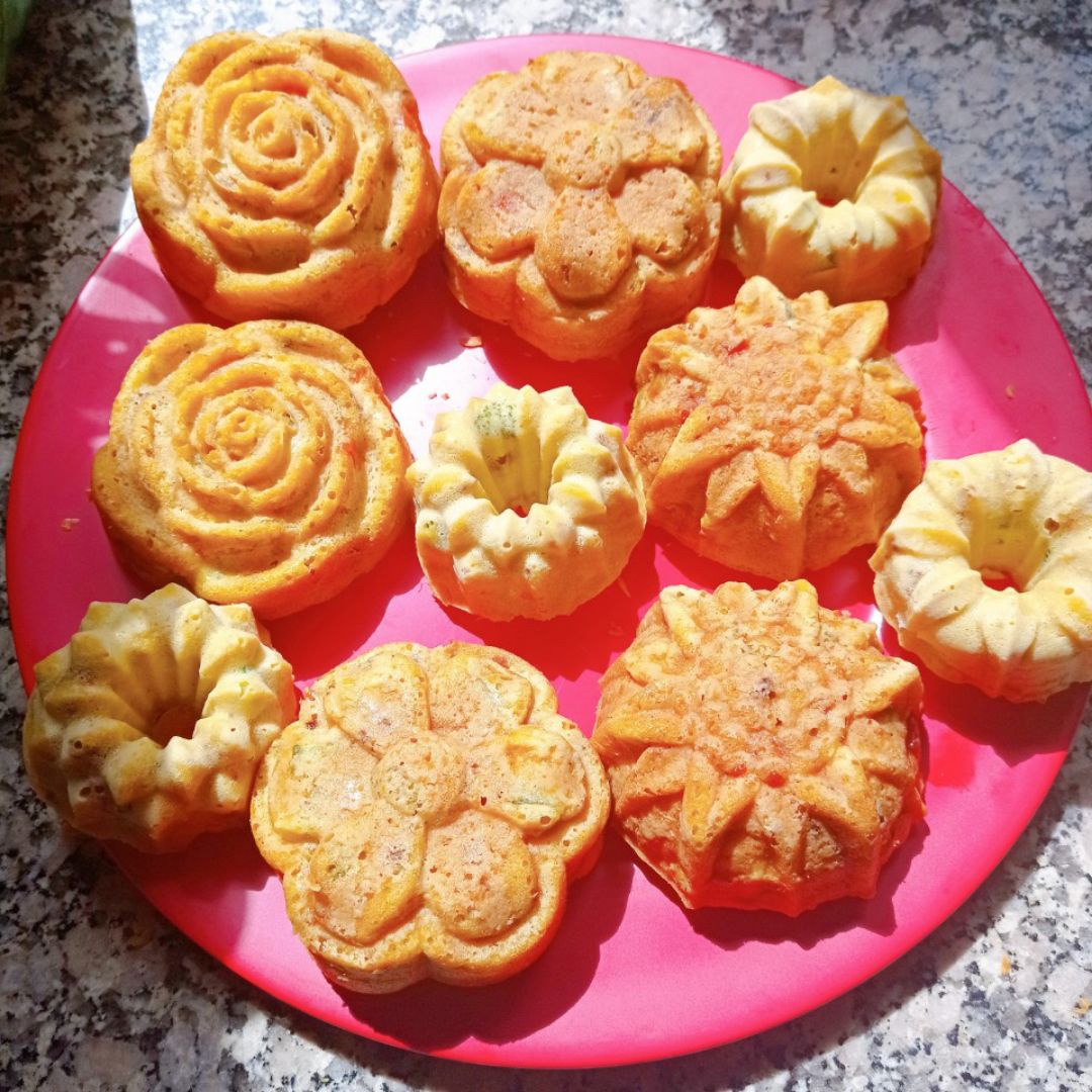 Muffins salados de calabacín 🥒🥦🧀 con sabor a jamón 😋😋Step 0