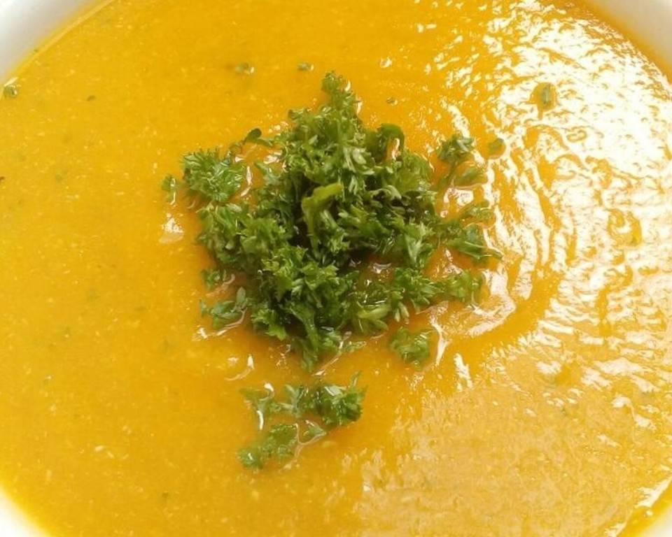 Crema de calabaza con pollo Crema de calabaza con pollo