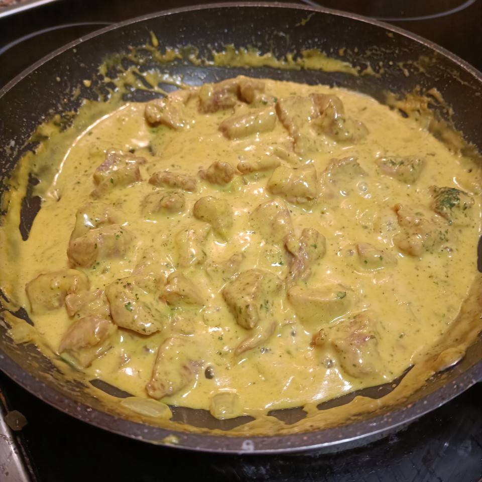 Pavo al curry ligero Pavo al curry ligero