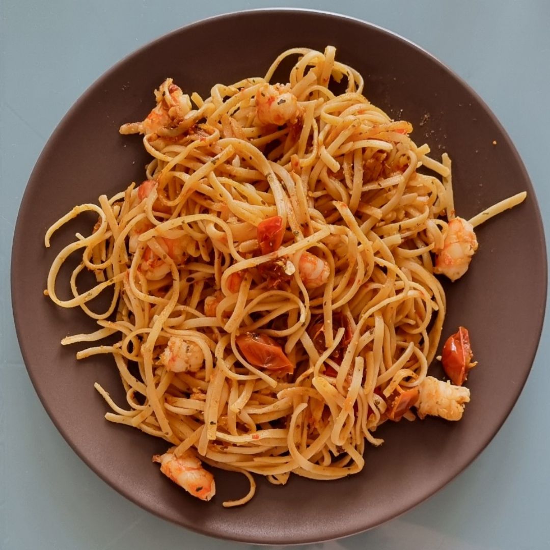Pasta con gambón!! Pasta con gambón!!