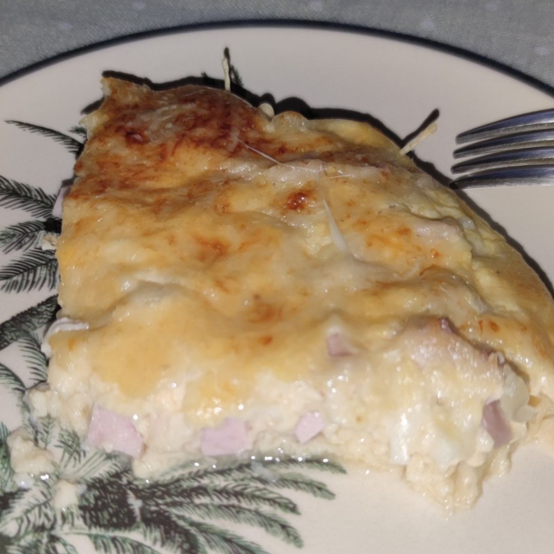 Quiché de jamón y queso sin base Quiché de jamón y queso sin base