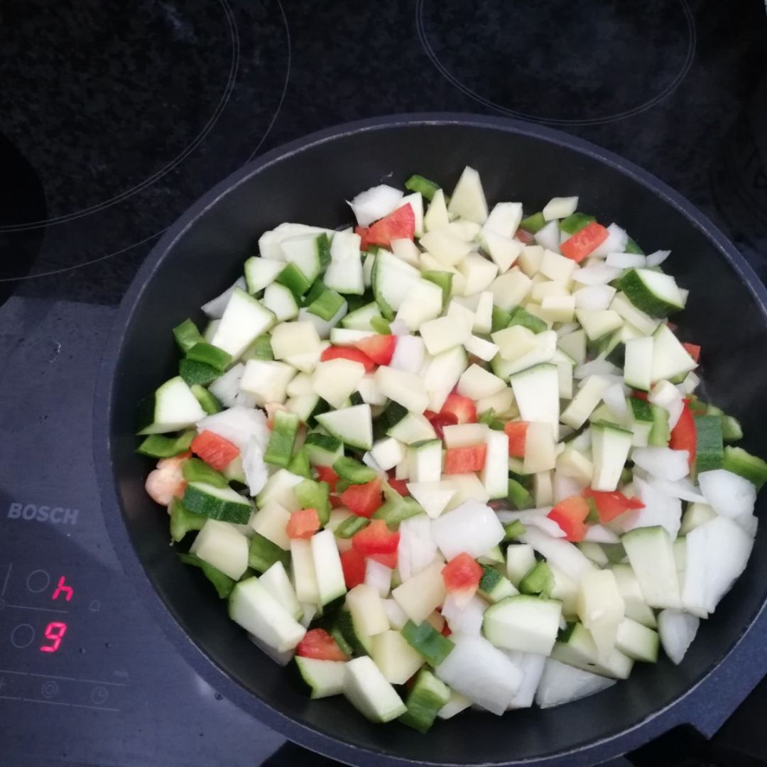 Filete de pollo con verduras Step 0