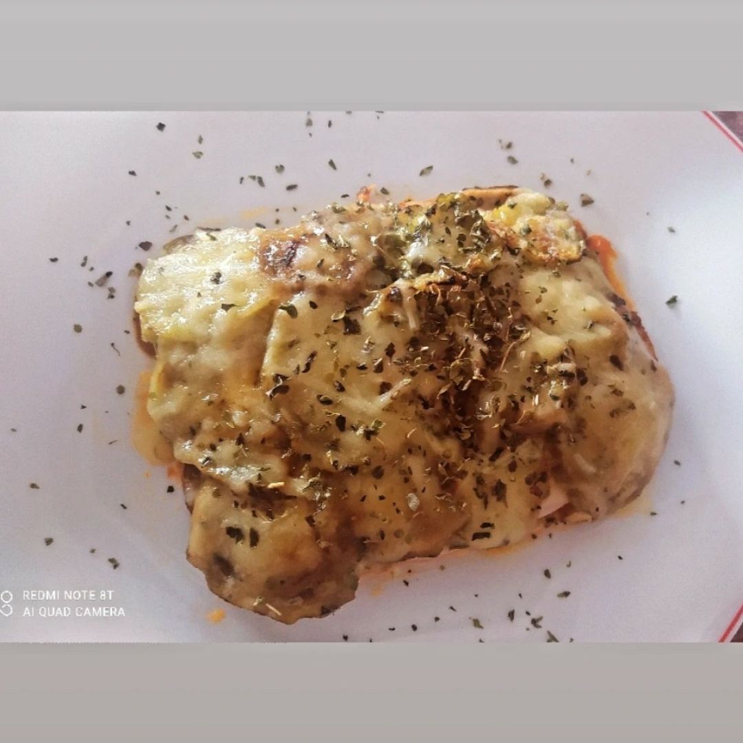 Pastel de berenjenas con pavo y queso Pastel de berenjenas con pavo y queso