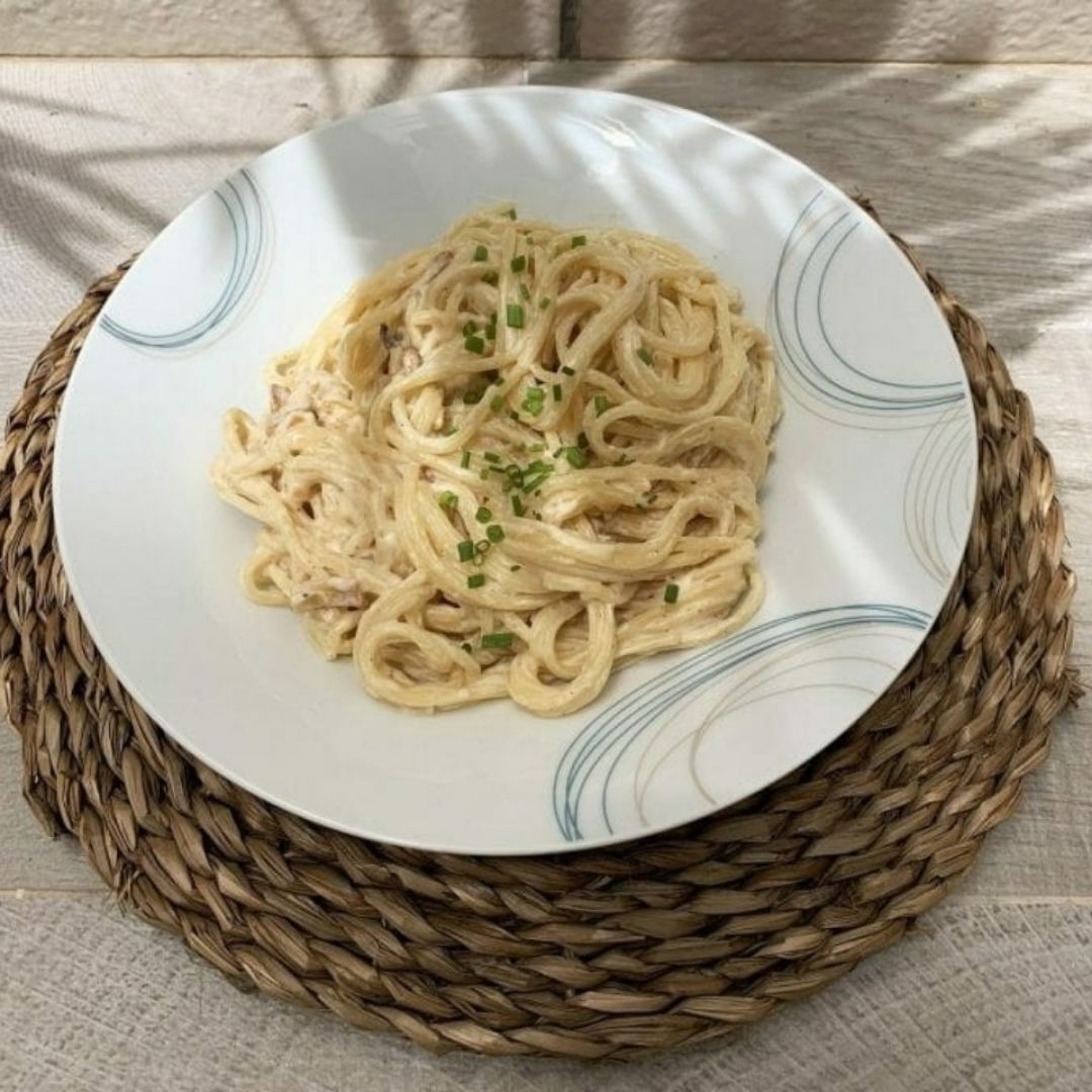Espaguetis a la carbonara veganos Espaguetis a la carbonara veganos