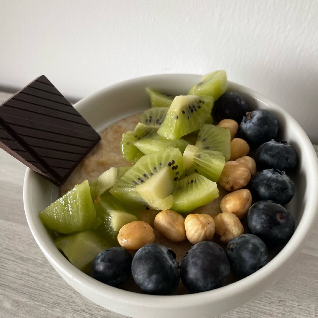 Gachas de avena con fruta Gachas de avena con fruta