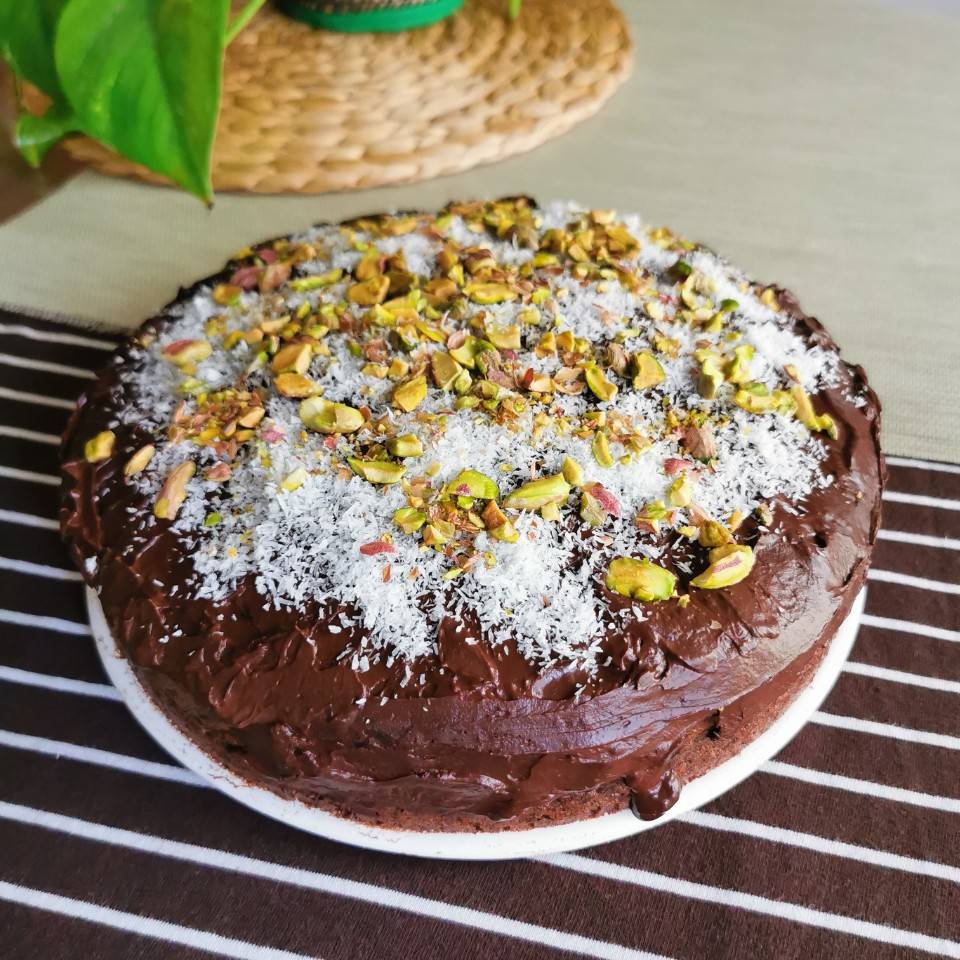 Bizcocho de coco y chocolate. 