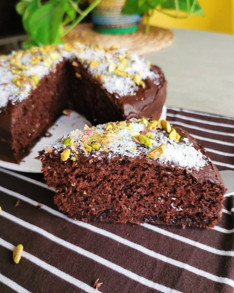 Bizcocho de coco y chocolate. 