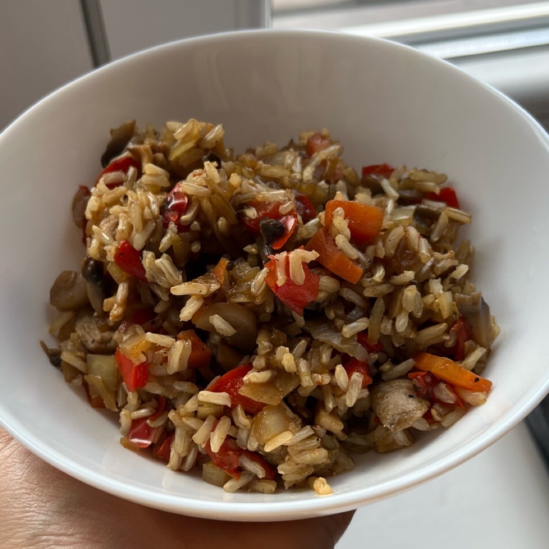 Arroz integral con verduras Arroz integral con verduras