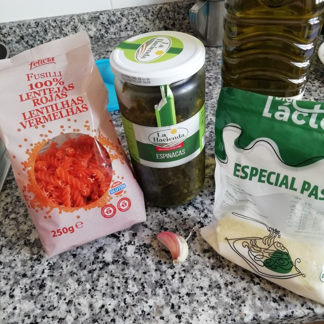 Lentejas rojas con espinacas Lentejas rojas con espinacas