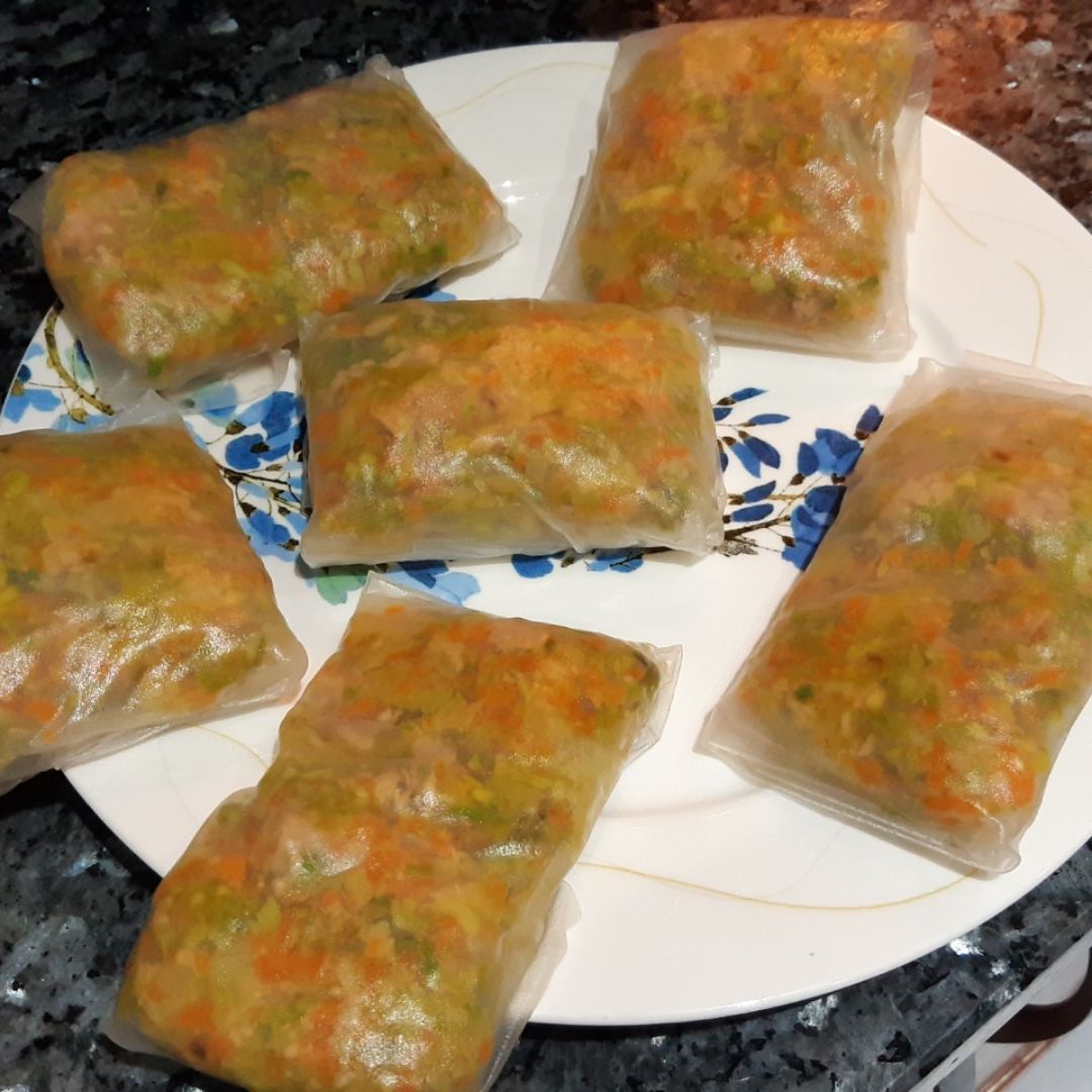 Rollitos de primavera saludables Paso 6 Rollitos de primavera saludables Paso 6