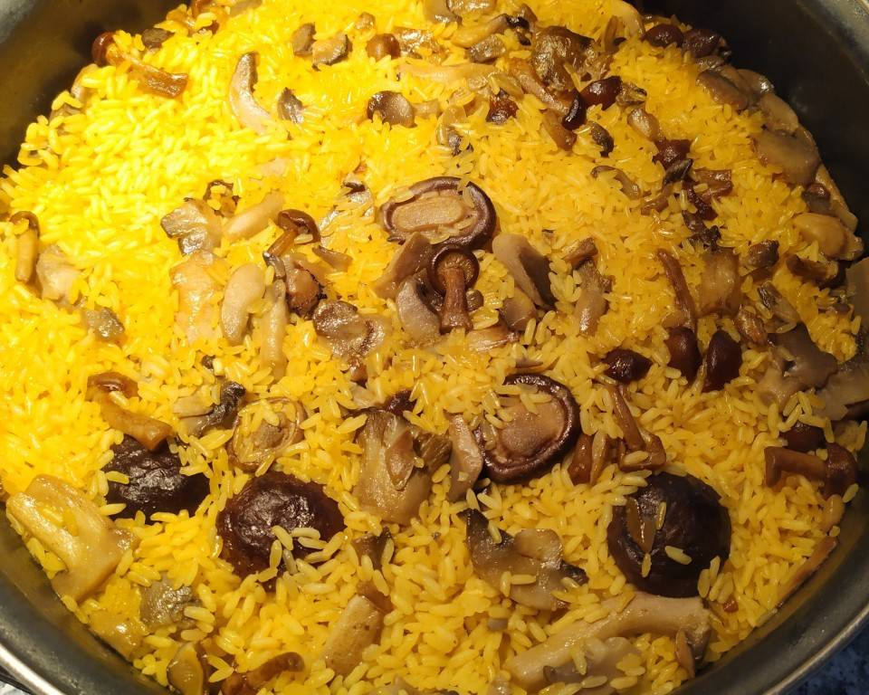 Arroz con setas 