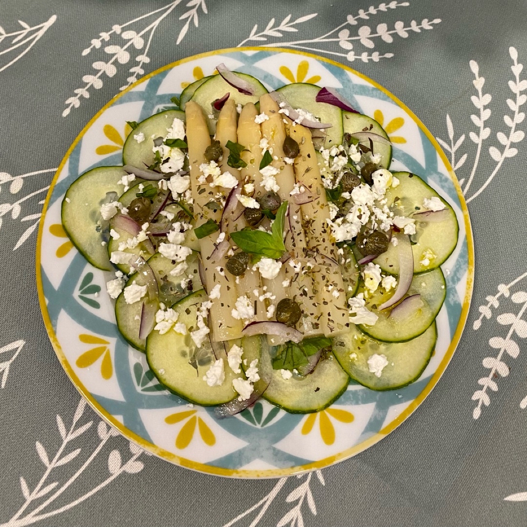 Carpaccio de pepino y espĆ”rragos š„ Carpaccio de pepino y espĆ”rragos š„