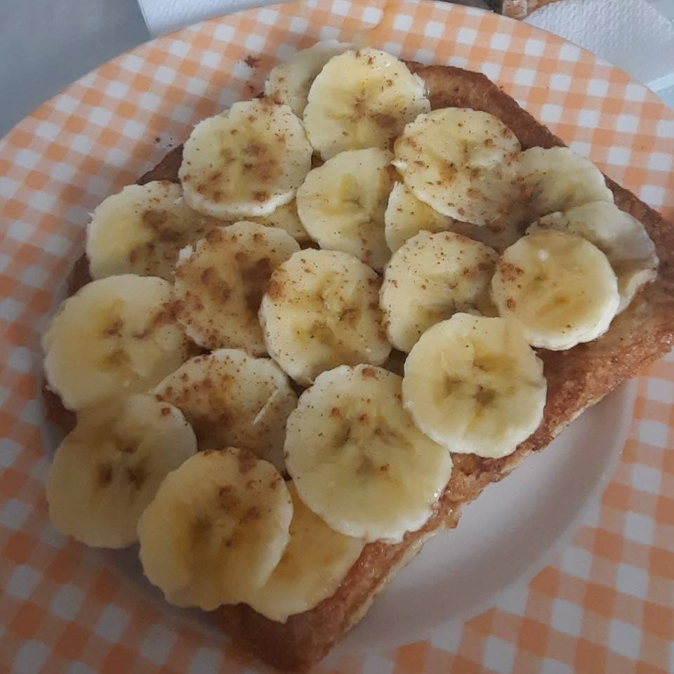Tostada francesa con plátano 