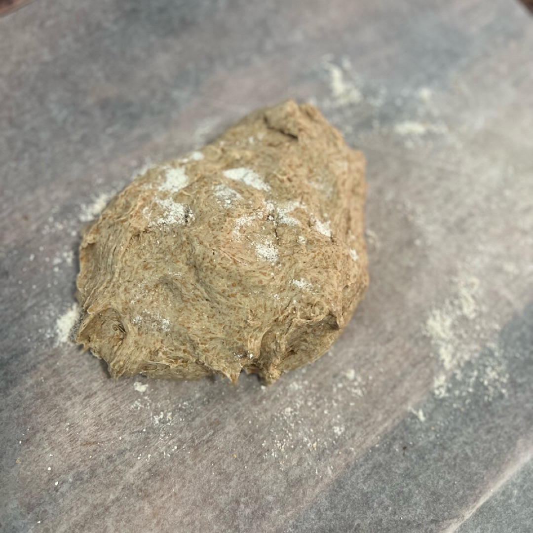 Base para pizza de espelta  Paso 1