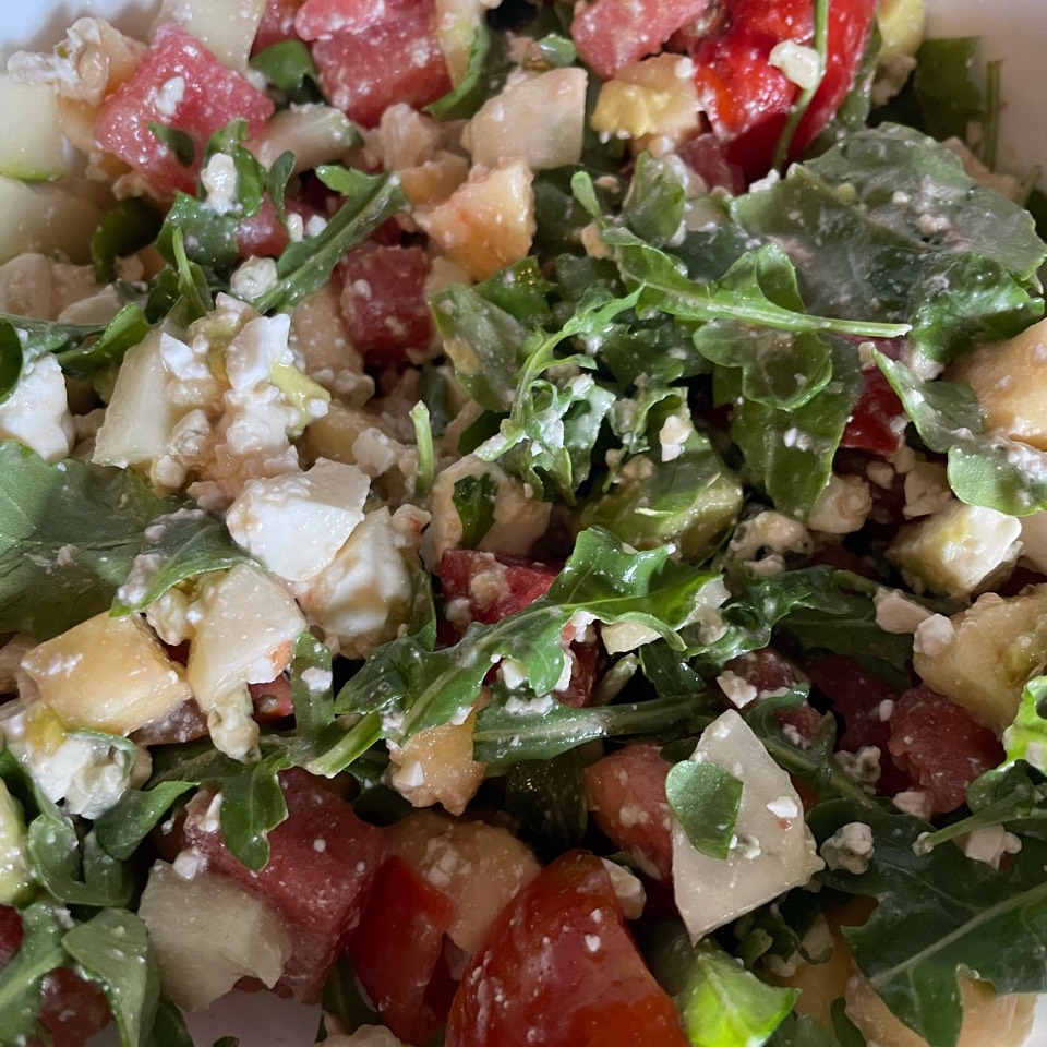 Ensalada de sandía y queso azul 
