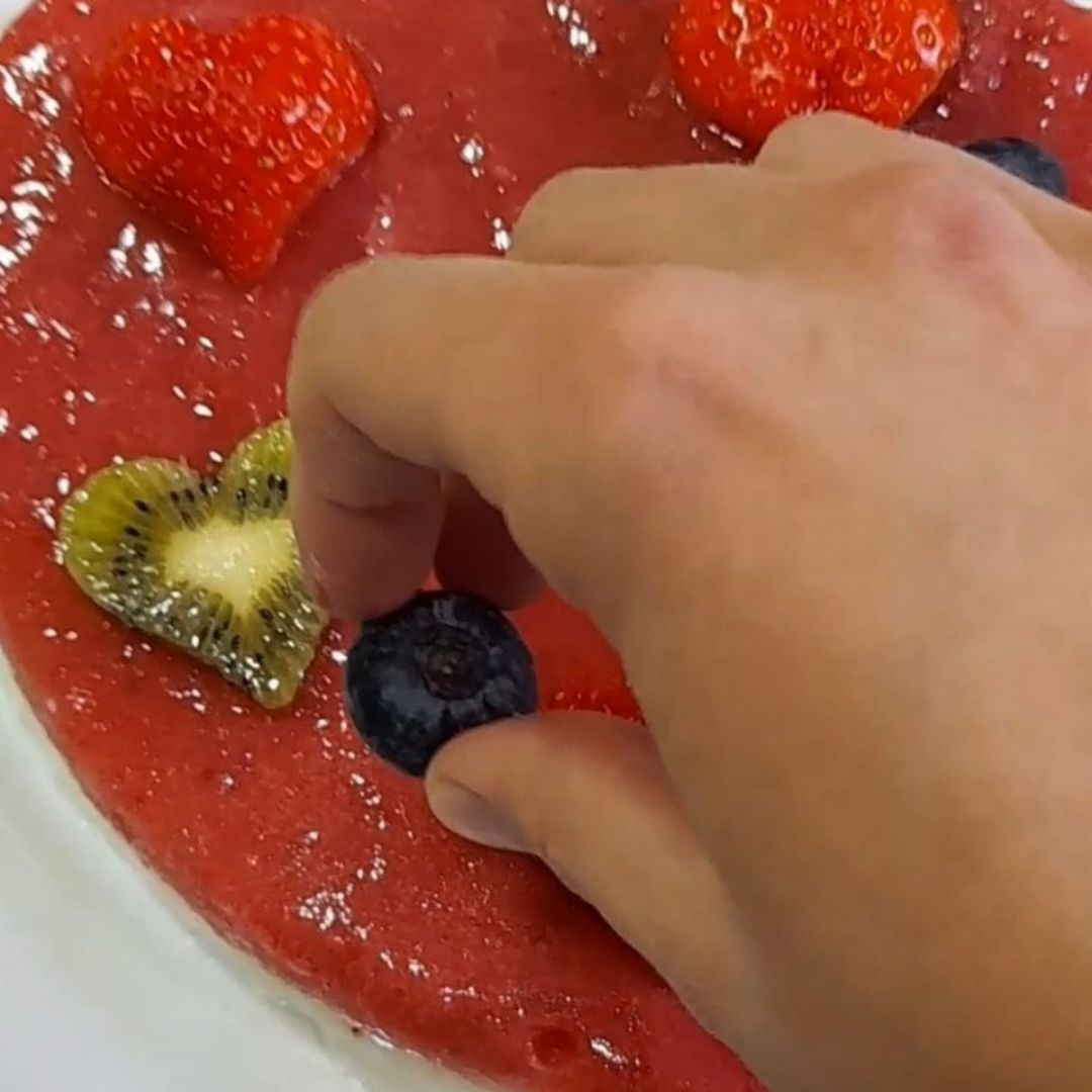Corazón de gelatina 🍓❤ Paso 1