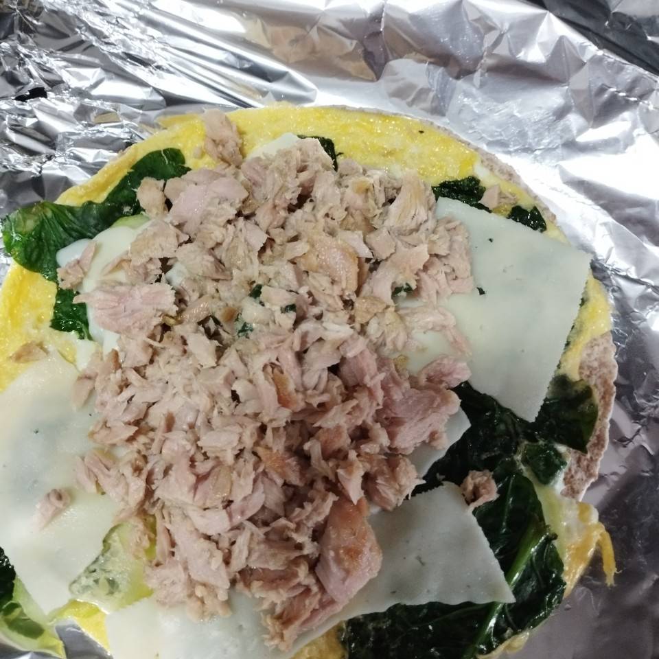 Fajita de verduras y atún Fajita de verduras y atún