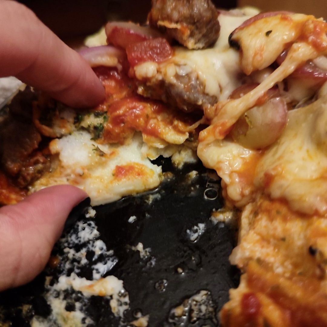 Pizza nube proteica. Paso 1 Pizza nube proteica. Paso 1
