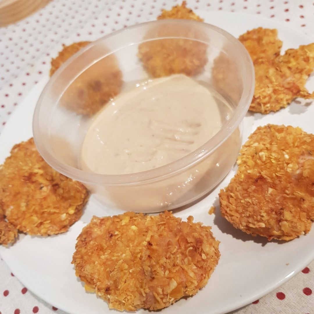 Nuggets de pavo estilo KFC en la airfryer Nuggets de pavo estilo KFC en la airfryer