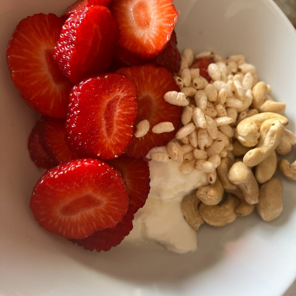 Yogur con fresas