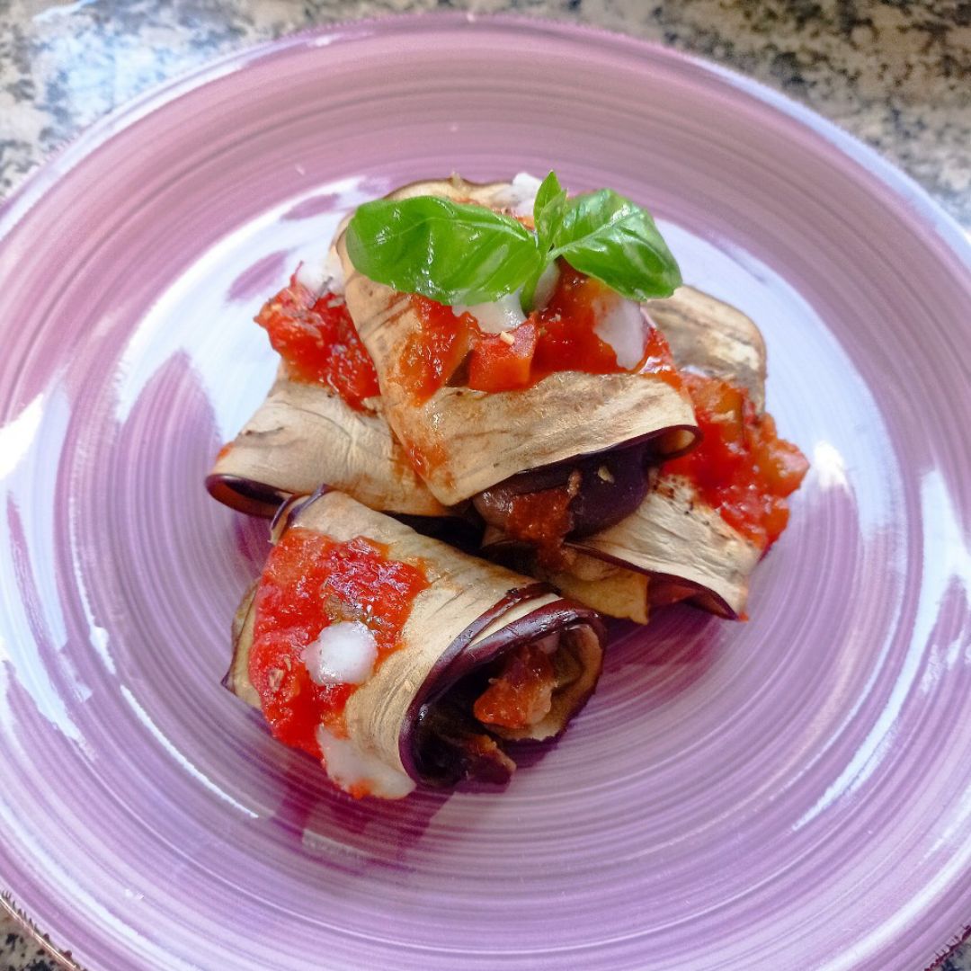Rollitos de berenjena 🍆 con salteado especial 😍 Paso 4 Rollitos de berenjena 🍆 con salteado especial 😍 Paso 4