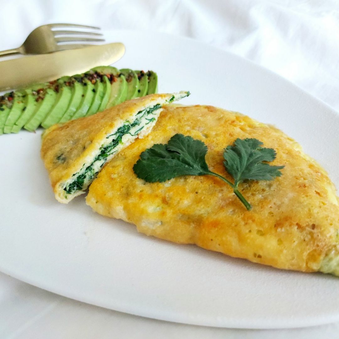 Tortilla crujiente de espinaca y parmesano Tortilla crujiente de espinaca y parmesano