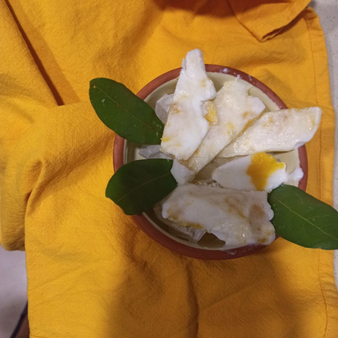 Yogurt con mango helado Yogurt con mango helado