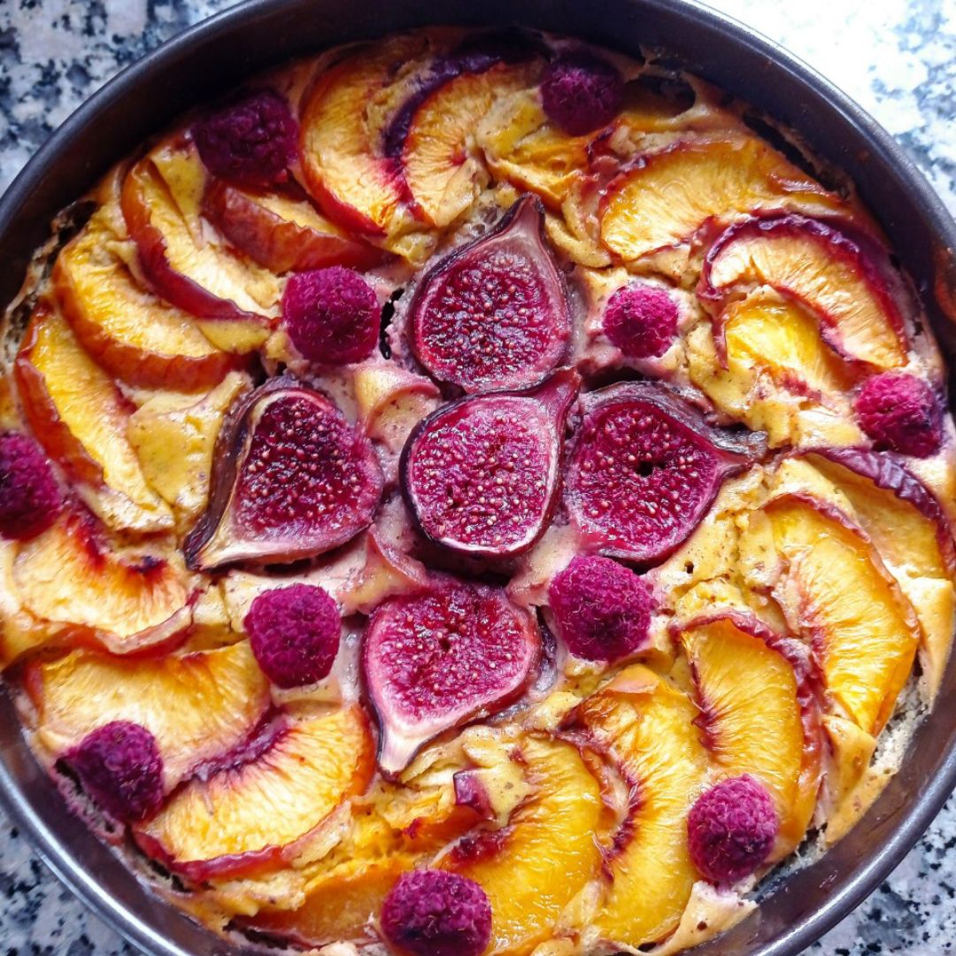 Cheesecake de 3 quesos 🐐🐃🍚 y frutas 🍑❤️ Paso 6