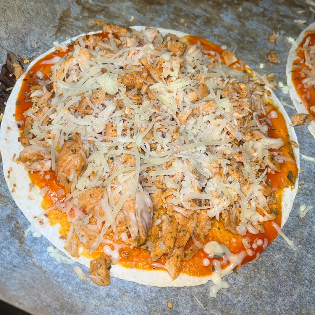 Pizza rápida con tortilla de maiz