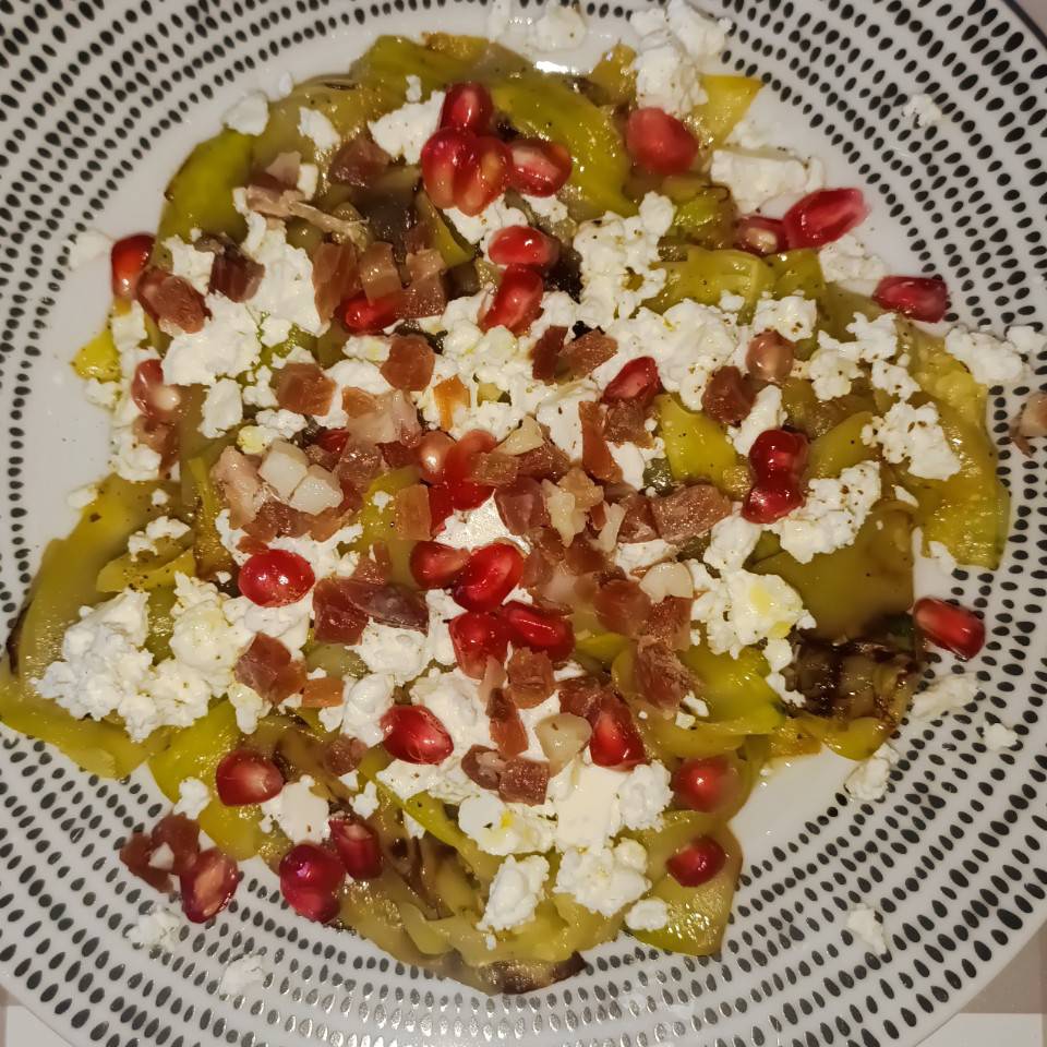 Calabacín con queso feta Calabacín con queso feta