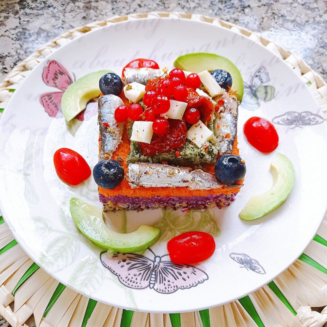 Tartar de colores 🌈 fresquito y nutritivo 😍😍