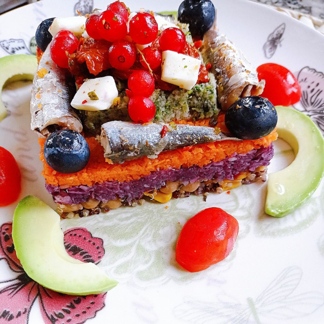 Tartar de colores 🌈 fresquito y nutritivo 😍😍 Paso 6