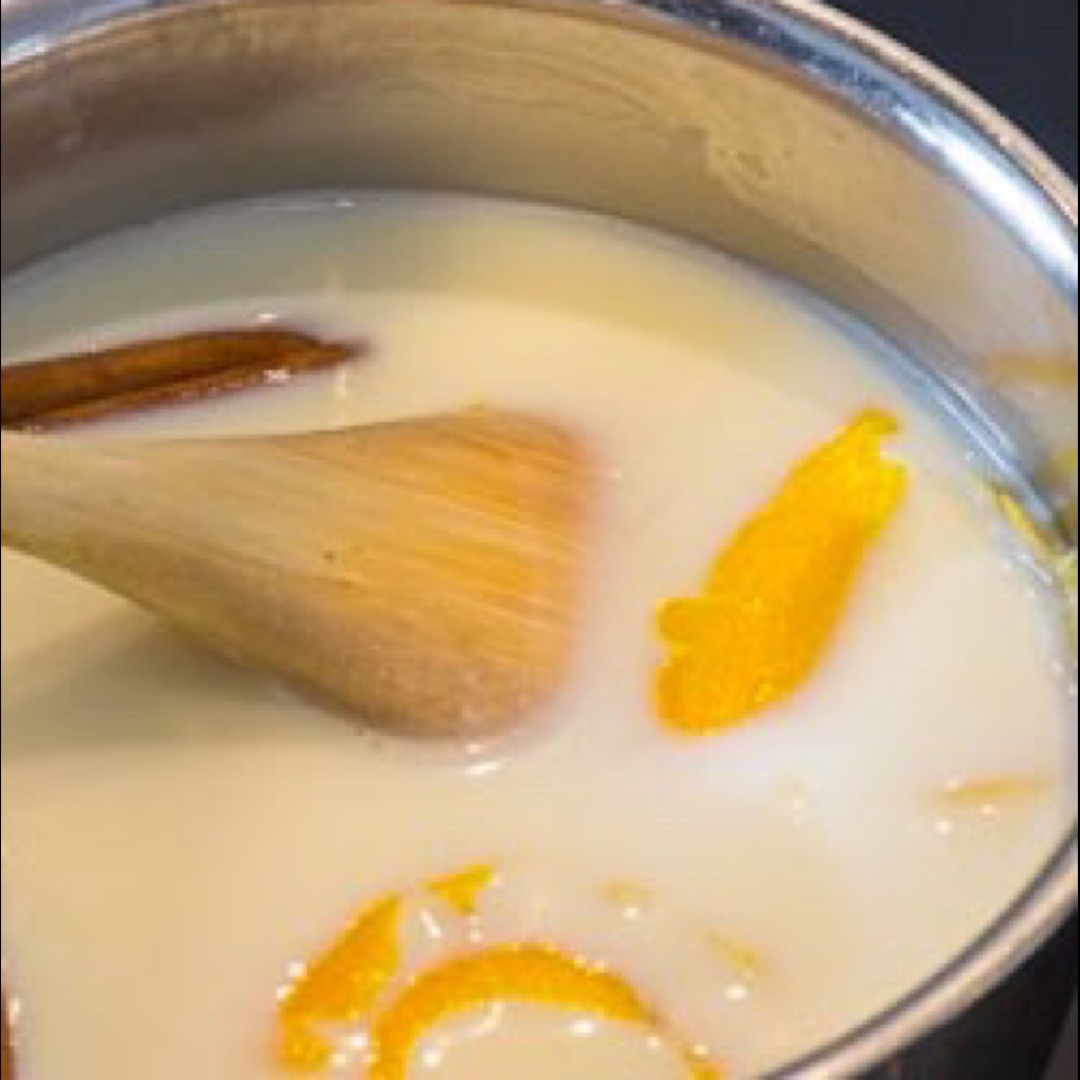 Porridge de chocolate y mandarinas  Paso 0