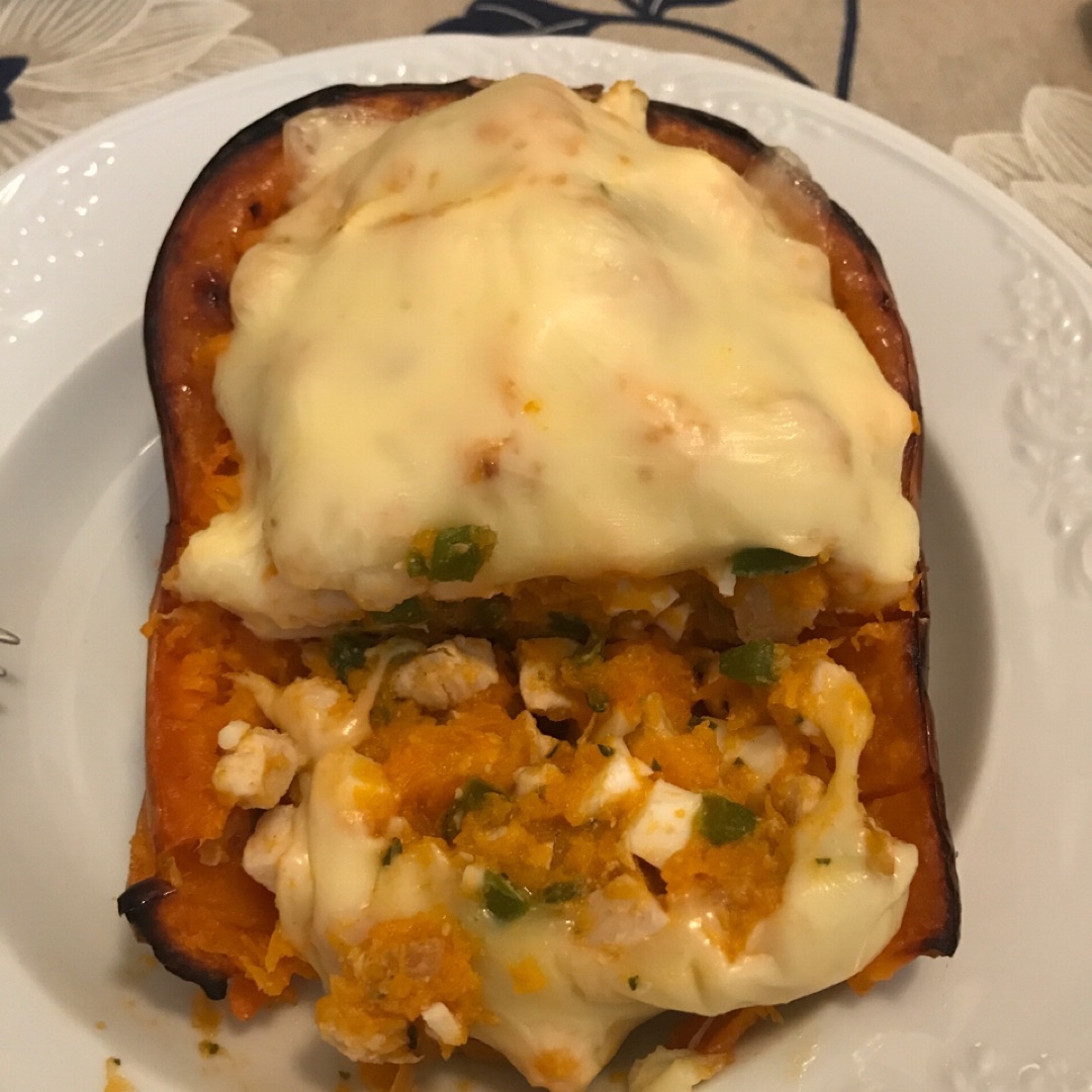 Calabaza rellena con pollo Calabaza rellena con pollo