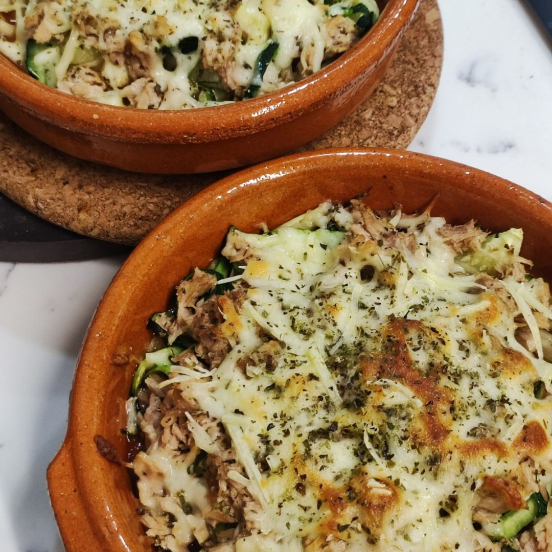 Calabacetis con atún al horno 🥒🐟🧀 Paso 6 Calabacetis con atún al horno 🥒🐟🧀 Paso 6